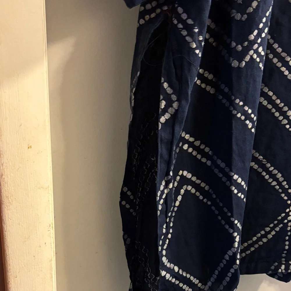 Navy Blue Geometric Patterned Tunic - Picture 3 of 8